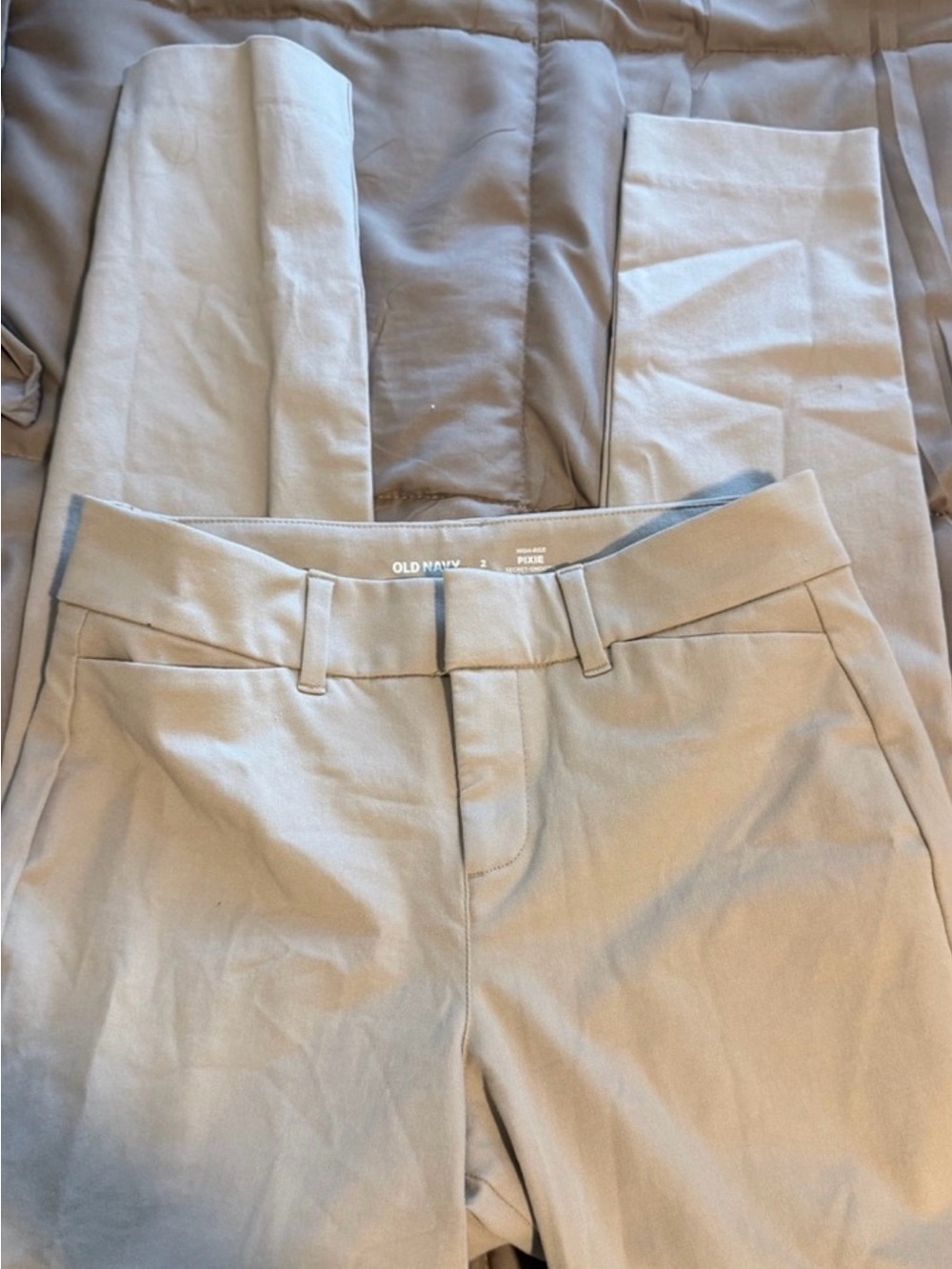 Old Navy Pixie Ankle Pants — Taupe
